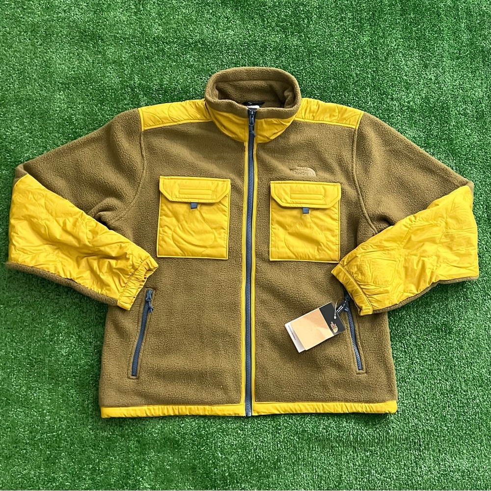 The North Face Royal Arch Full Zip Sherpa Fleece Jacket Mens M Gold Brown ($169)